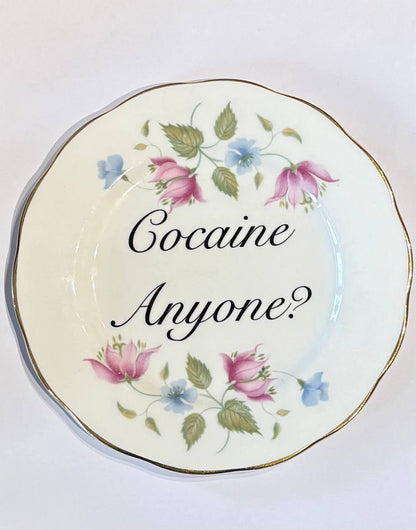 Ceramics C Decorative Wall Plate - Coc*ine Anyone? (various styles) homeware shops bristol gift shops bristol Beau & Badger
