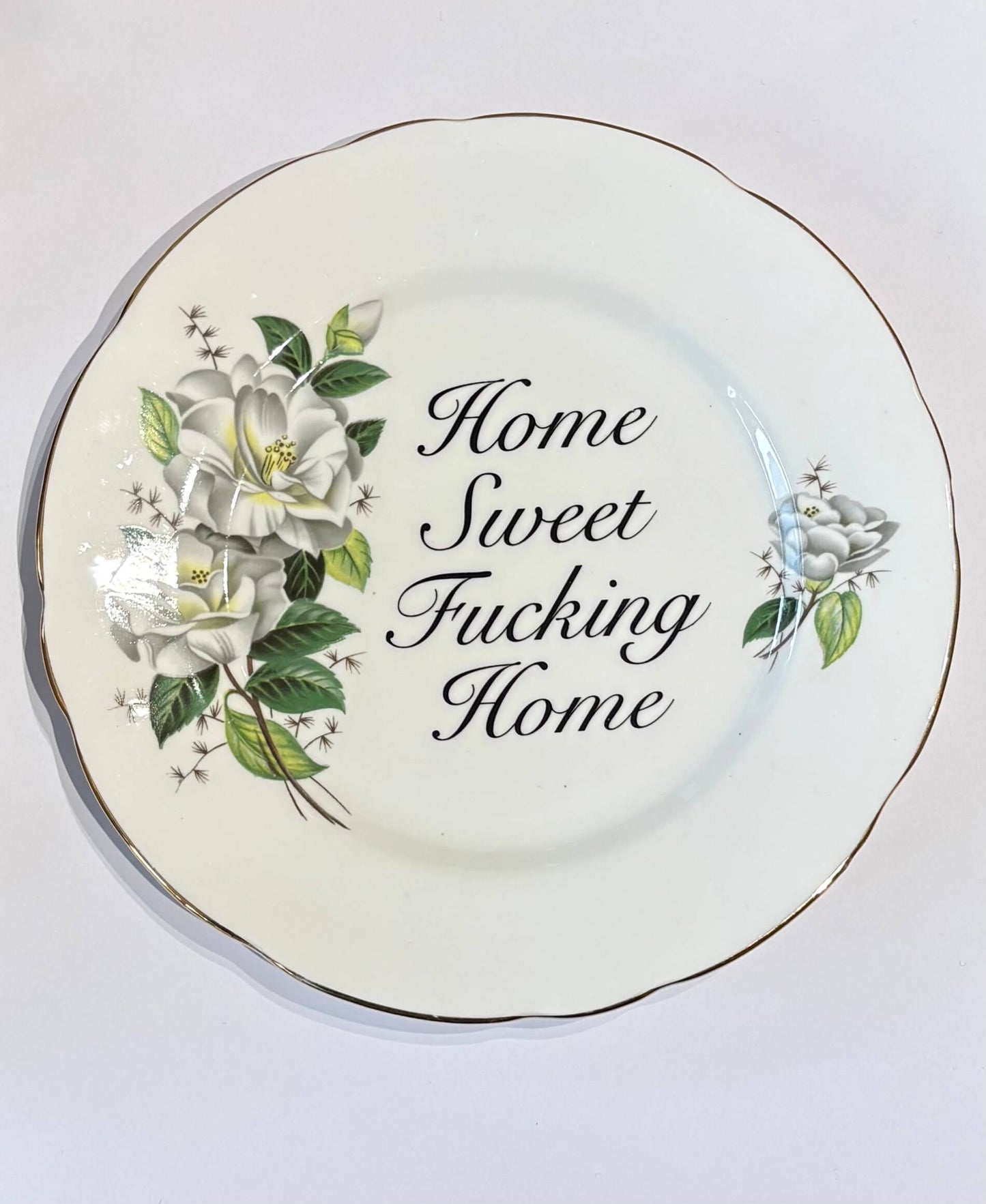 Ceramics C Decorative Wall Plate - Home Sweet F*cking Home (various styles) homeware shops bristol gift shops bristol Beau & Badger