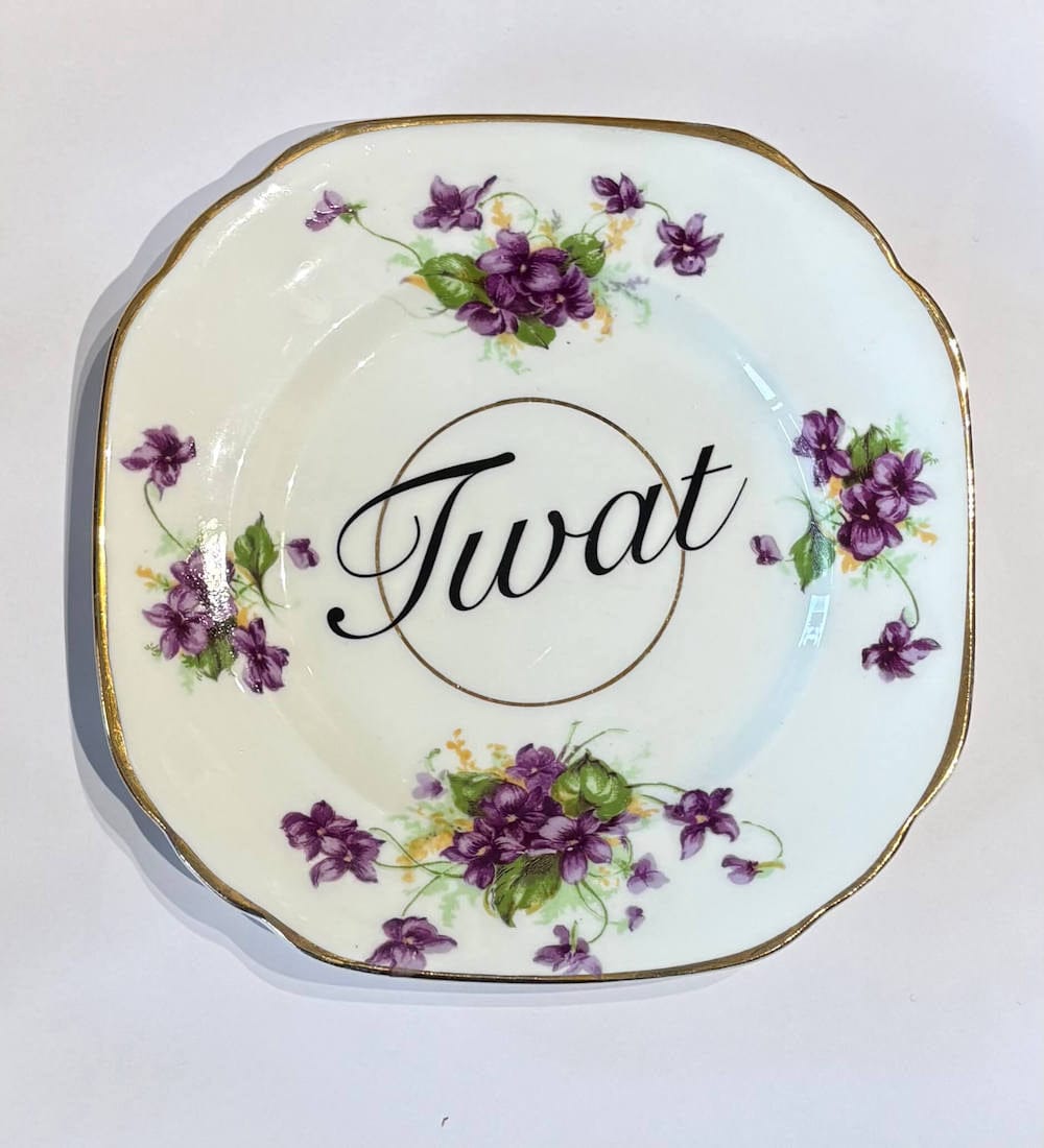 Ceramics C Decorative Wall Plate - Tw*t (various styles) homeware shops bristol gift shops bristol Beau & Badger