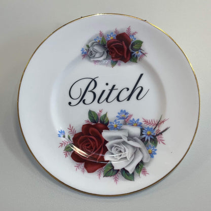 Ceramics D Decorative Wall Plate - B*tch (various designs) homeware shops bristol gift shops bristol Beau & Badger