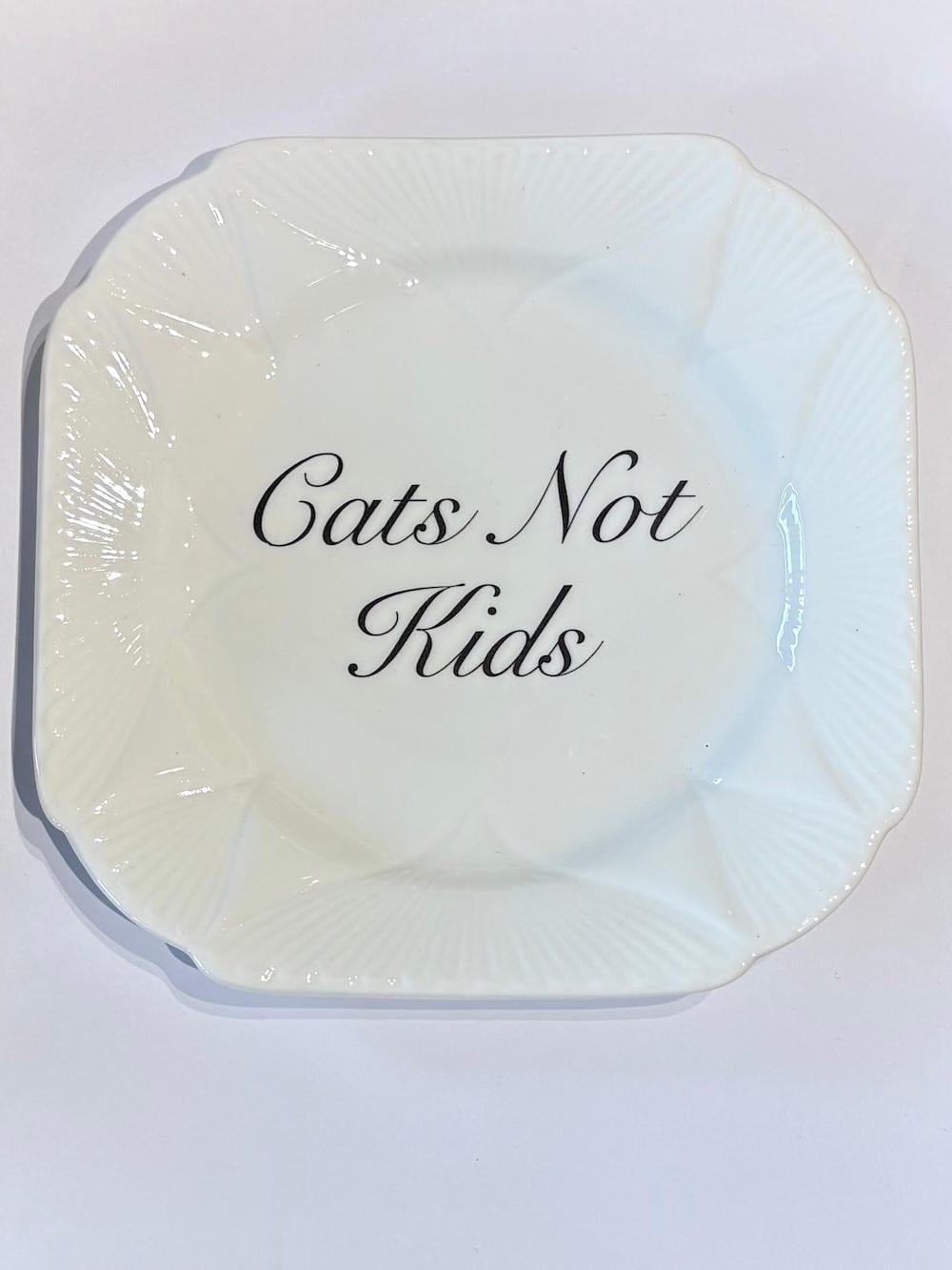 Ceramics D Decorative Wall Plate - Cats Not Kids (various styles) homeware shops bristol gift shops bristol Beau & Badger