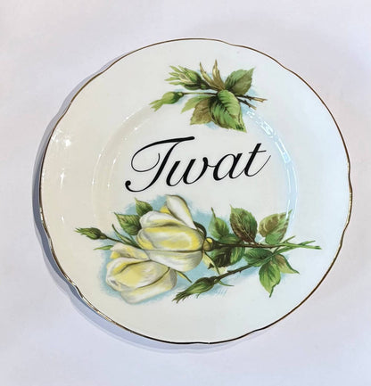 Ceramics D Decorative Wall Plate - Tw*t (various styles) homeware shops bristol gift shops bristol Beau & Badger