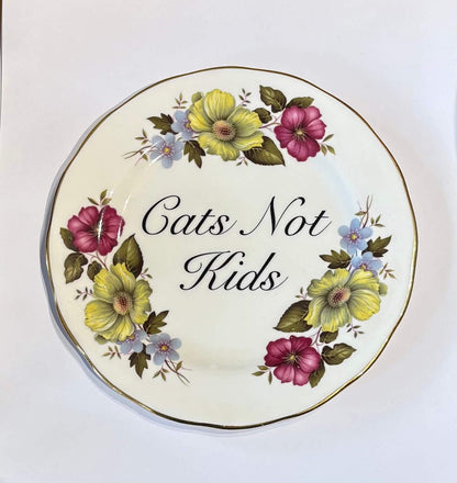 Ceramics Decorative Wall Plate - Cats Not Kids (various styles) homeware shops bristol gift shops bristol Beau & Badger