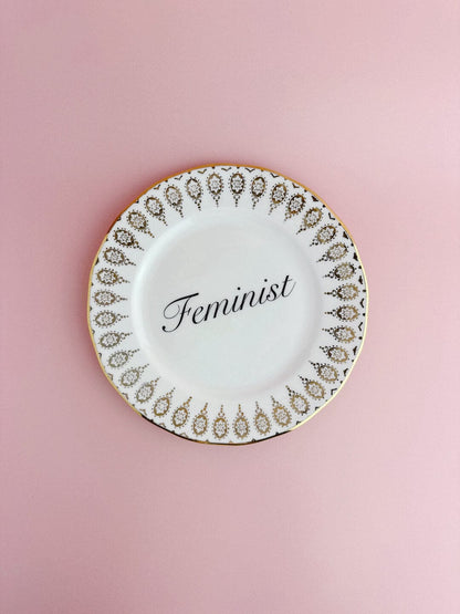 Beau & Badger Ceramics Decorative Wall Plate - Feminist (multiple designs)