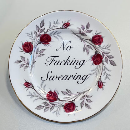 Ceramics E Decorative Wall Plate - No F*cking Swearing (various styles) homeware shops bristol gift shops bristol Beau & Badger