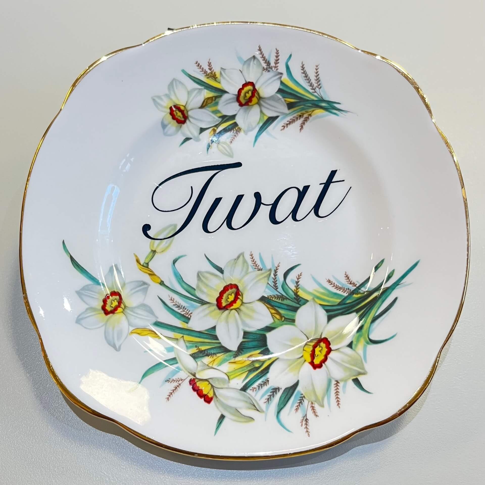 Ceramics E Decorative Wall Plate - Tw*t (various styles) homeware shops bristol gift shops bristol Beau & Badger