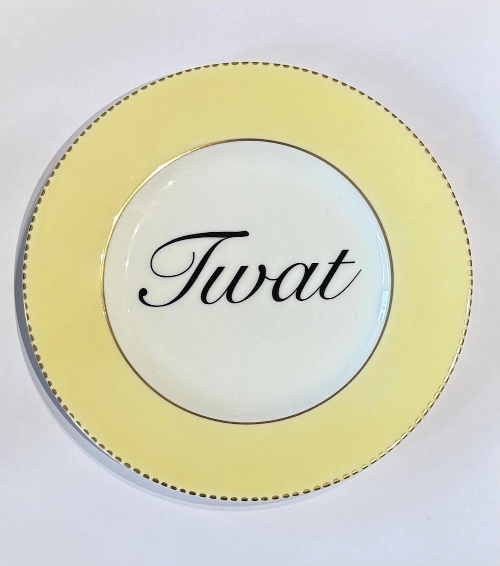 Ceramics E Decorative Wall Plate - Tw*t (various styles) homeware shops bristol gift shops bristol Beau & Badger