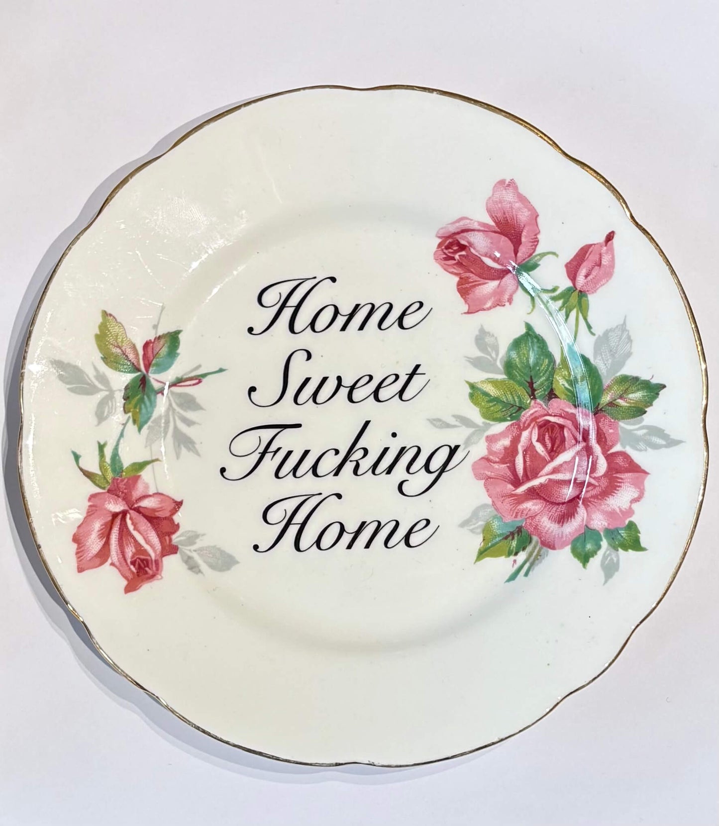 Ceramics E (Not Pictured) Decorative Wall Plate - Home Sweet F*cking Home (various styles) homeware shops bristol gift shops bristol Beau & Badger