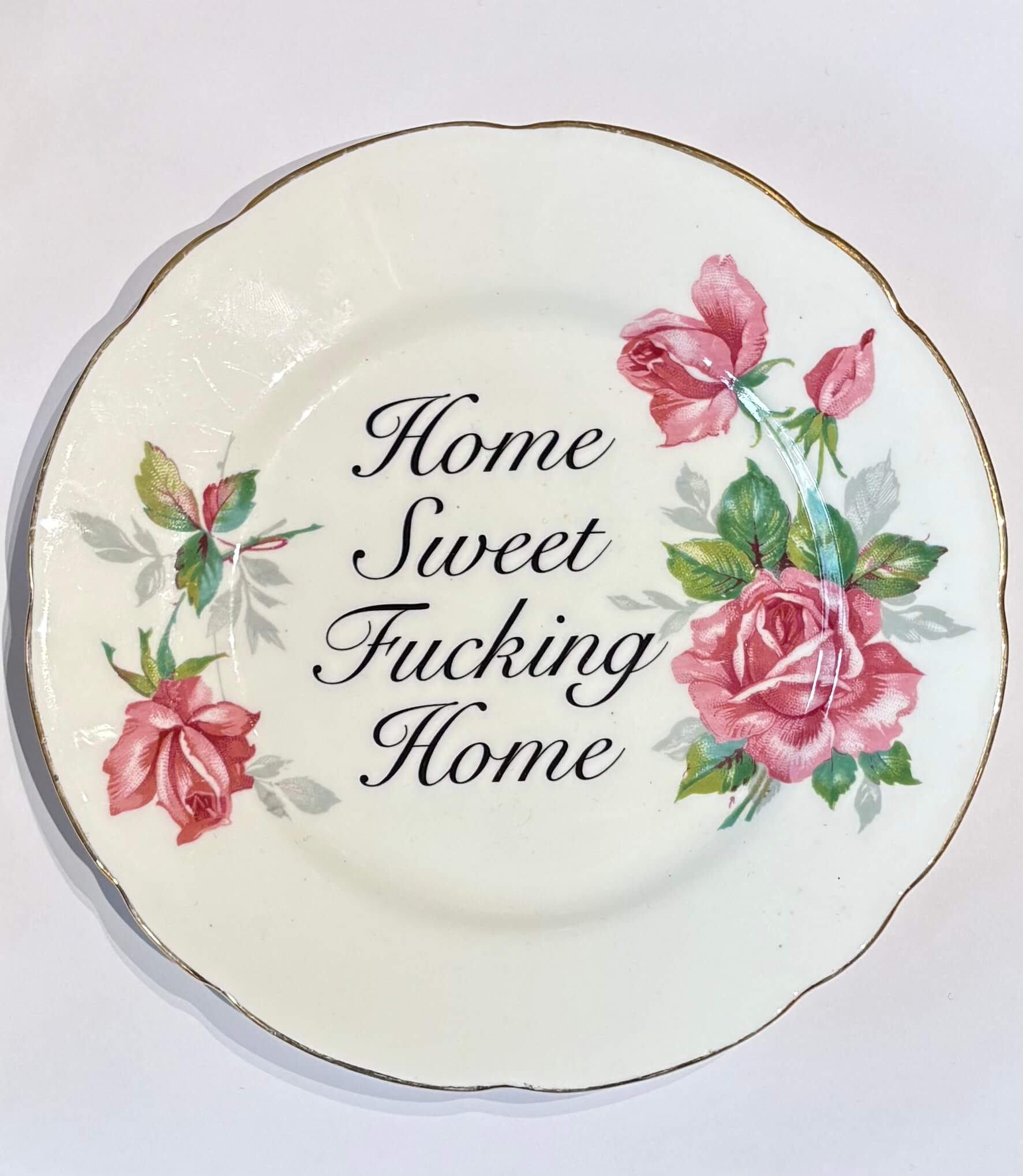 Ceramics E (Not Pictured) Decorative Wall Plate - Home Sweet F*cking Home (various styles) homeware shops bristol gift shops bristol Beau & Badger