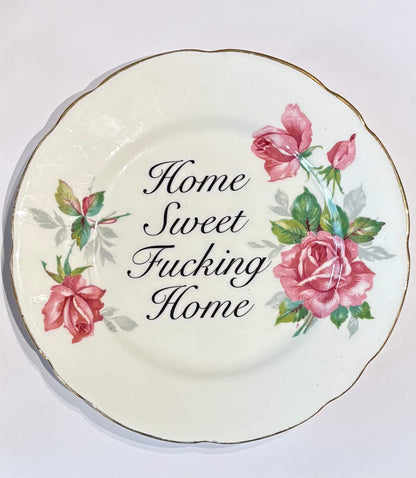 Ceramics E (Not Pictured) Decorative Wall Plate - Home Sweet F*cking Home (various styles) homeware shops bristol gift shops bristol Beau & Badger