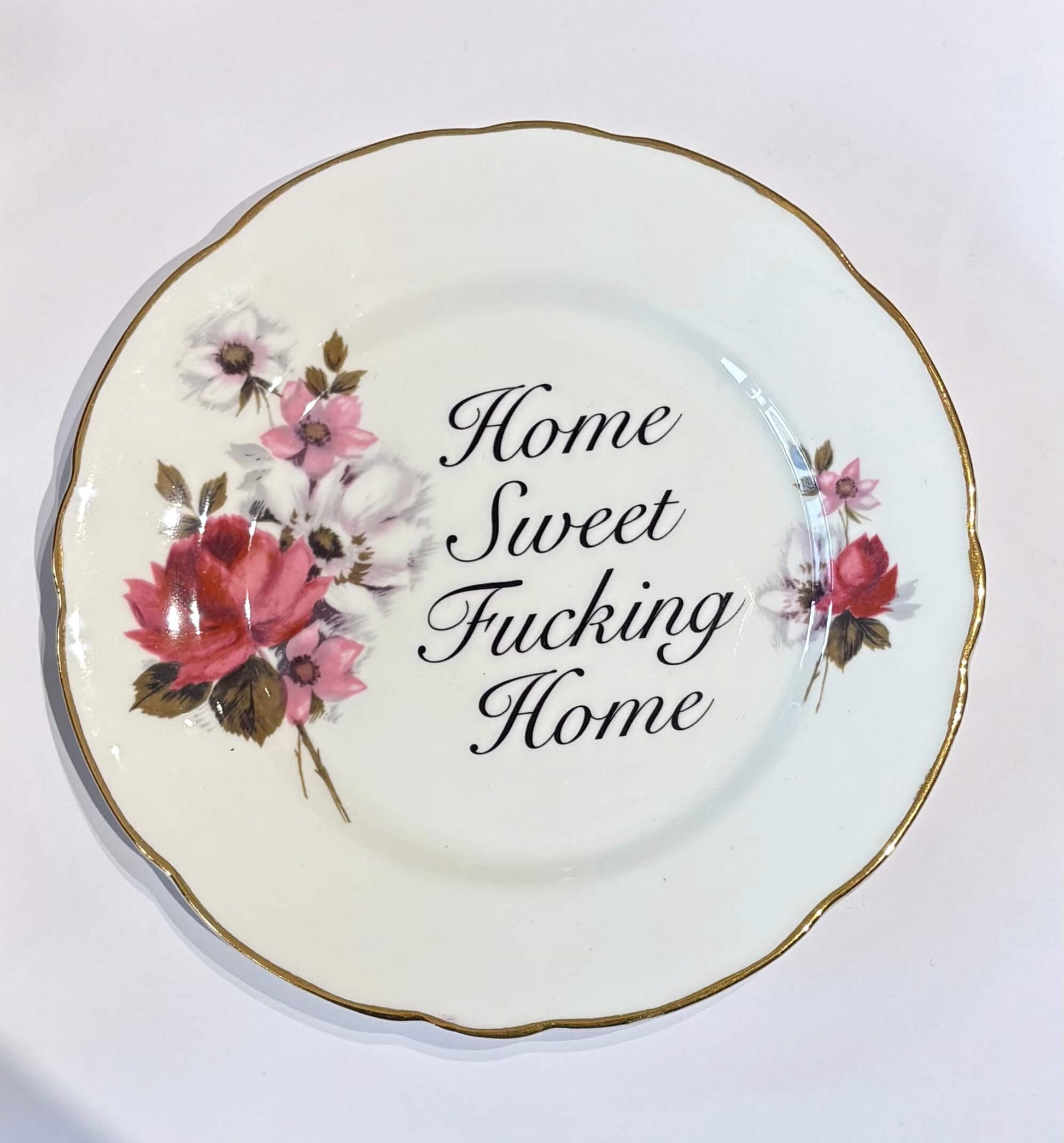 Ceramics F Decorative Wall Plate - Home Sweet F*cking Home (various styles) homeware shops bristol gift shops bristol Beau & Badger