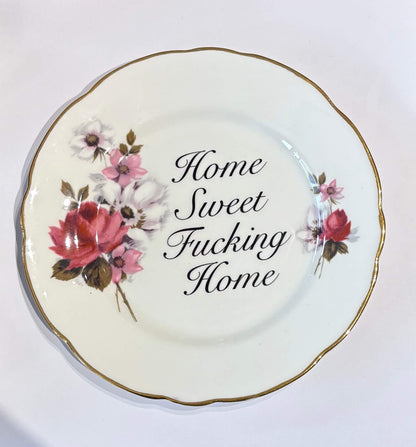Ceramics F Decorative Wall Plate - Home Sweet F*cking Home (various styles) homeware shops bristol gift shops bristol Beau & Badger