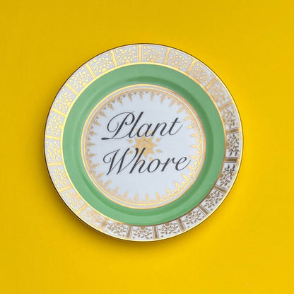 Beau & Badger Ceramics F Decorative Wall Plate - Plant Wh*re (various styles)
