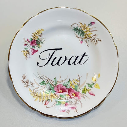 Ceramics F Decorative Wall Plate - Tw*t (various styles) homeware shops bristol gift shops bristol Beau & Badger