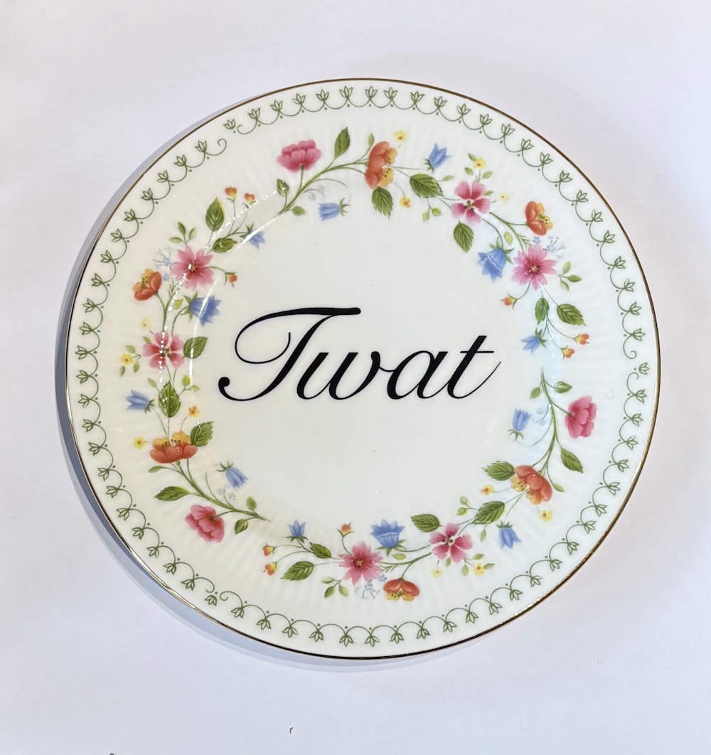 Ceramics F Decorative Wall Plate - Tw*t (various styles) homeware shops bristol gift shops bristol Beau & Badger