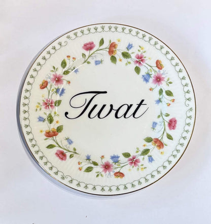 Ceramics F Decorative Wall Plate - Tw*t (various styles) homeware shops bristol gift shops bristol Beau & Badger