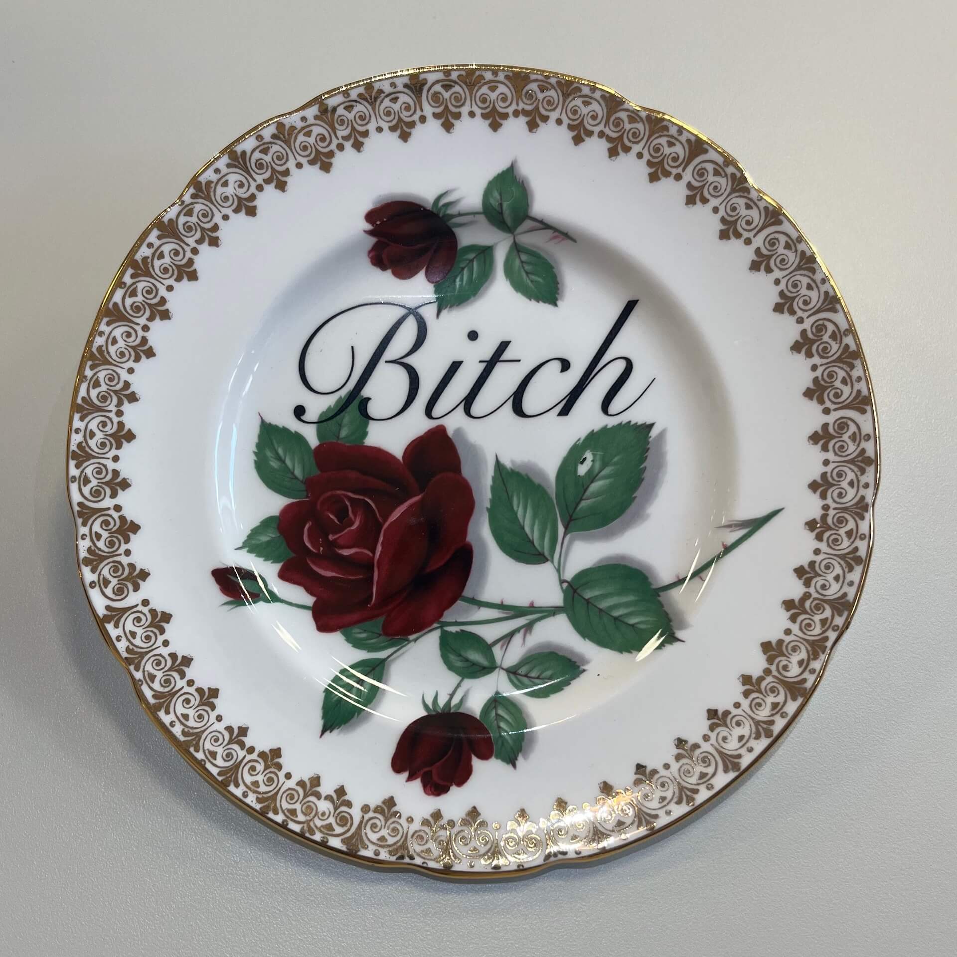 Ceramics G Decorative Wall Plate - B*tch (various designs) homeware shops bristol gift shops bristol Beau & Badger