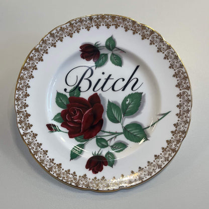 Ceramics G Decorative Wall Plate - B*tch (various designs) homeware shops bristol gift shops bristol Beau & Badger