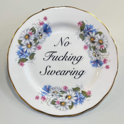 Ceramics G Decorative Wall Plate - No F*cking Swearing (various styles) homeware shops bristol gift shops bristol Beau & Badger