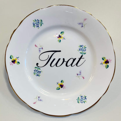 Ceramics G Decorative Wall Plate - Tw*t (various styles) homeware shops bristol gift shops bristol Beau & Badger