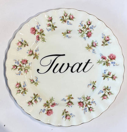 Ceramics G Decorative Wall Plate - Tw*t (various styles) homeware shops bristol gift shops bristol Beau & Badger