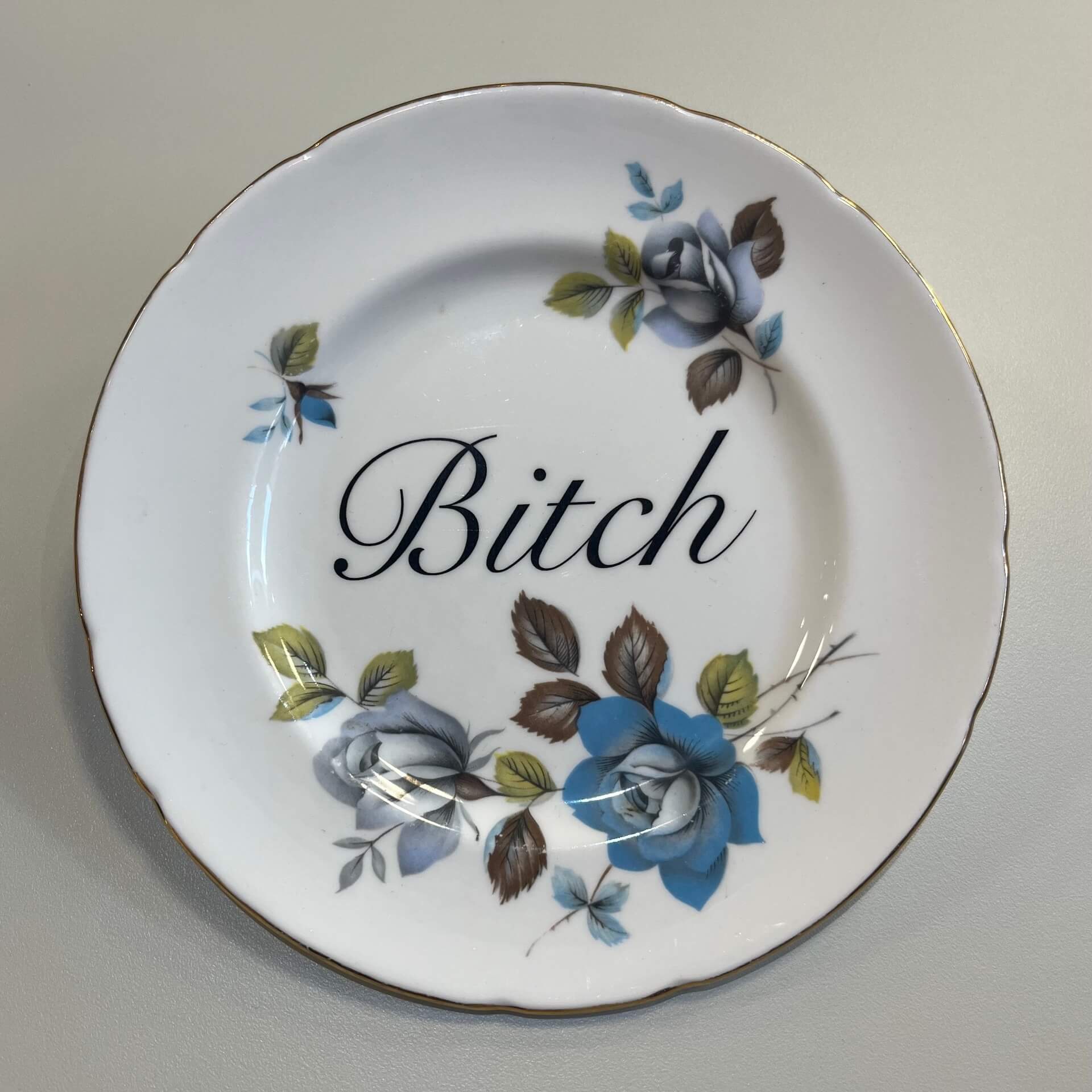 Ceramics H Decorative Wall Plate - B*tch (various designs) homeware shops bristol gift shops bristol Beau & Badger