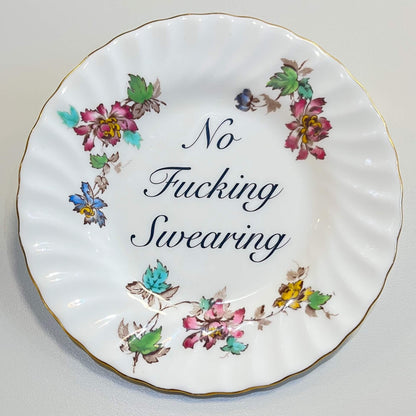 Ceramics H Decorative Wall Plate - No F*cking Swearing (various styles) homeware shops bristol gift shops bristol Beau & Badger