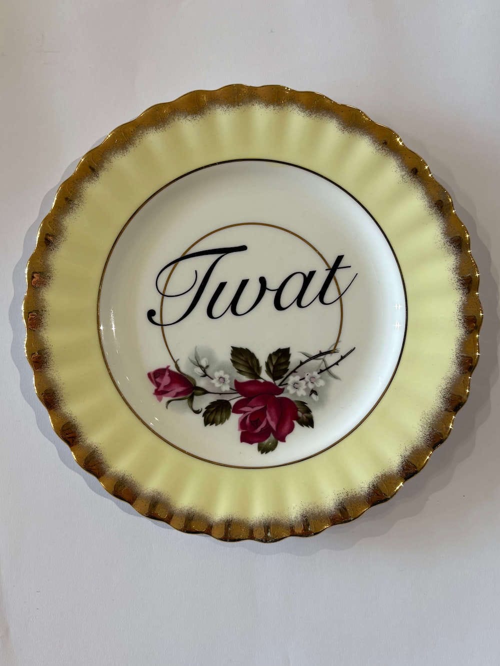 Ceramics H Decorative Wall Plate - Tw*t (various styles) homeware shops bristol gift shops bristol Beau & Badger