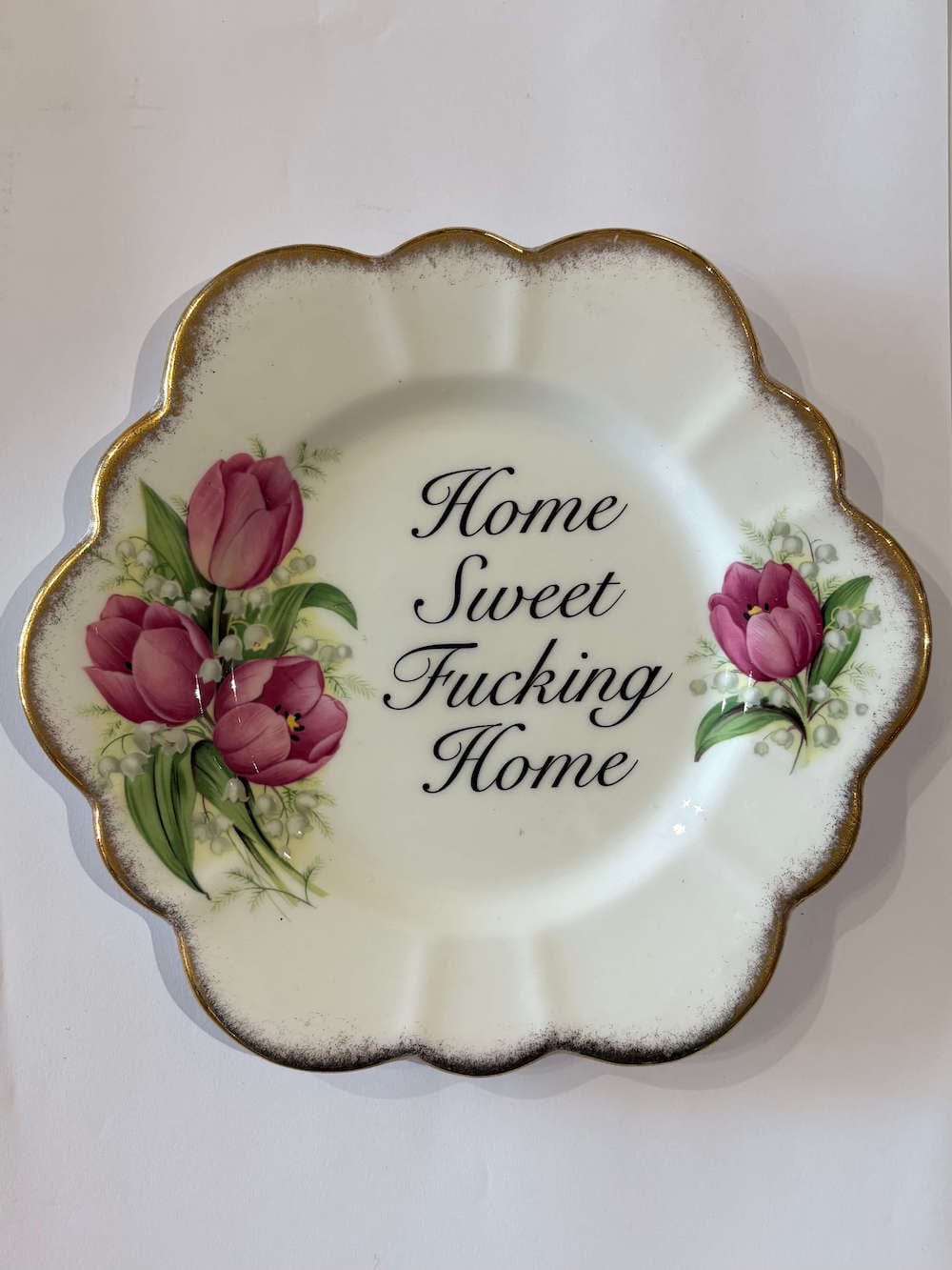 Ceramics J Decorative Wall Plate - Home Sweet F*cking Home (various styles) homeware shops bristol gift shops bristol Beau & Badger