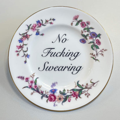 Ceramics J Decorative Wall Plate - No F*cking Swearing (various styles) homeware shops bristol gift shops bristol Beau & Badger