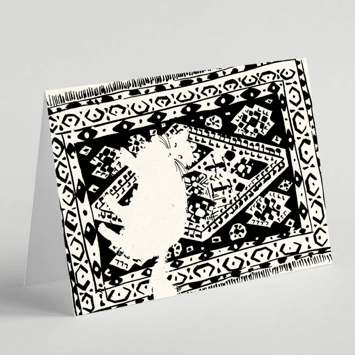 Cat Greetings Card Persian on a Persian - Greetings Card homeware shops bristol gift shops bristol Ben Rogers Prints