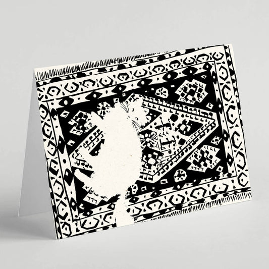 Cat Greetings Card Persian on a Persian - Greetings Card homeware shops bristol gift shops bristol Ben Rogers Prints