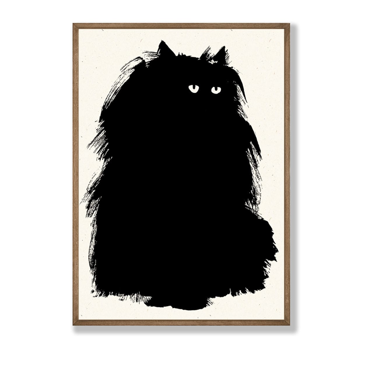 Cat Print Fluffy Persian Cat - A3 Screen Print homeware shops bristol gift shops bristol Ben Rogers Prints