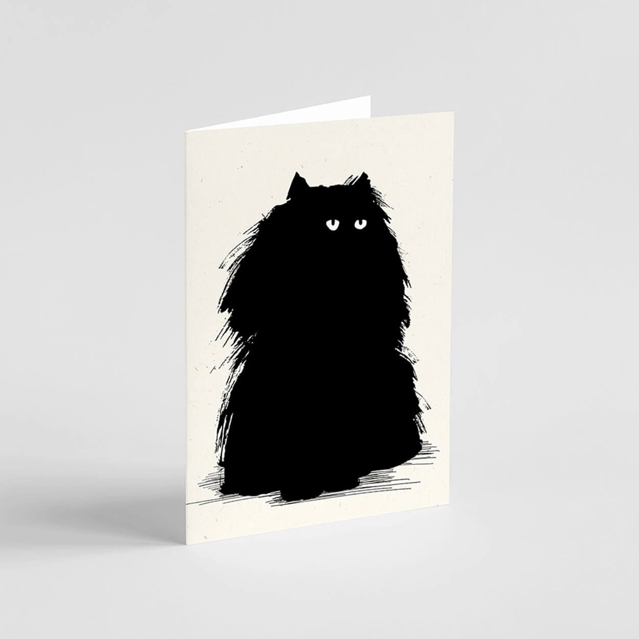 Screen Print Fluffy Persian Cat - A3 Screen Print or Greetings Card homeware shops bristol gift shops bristol Ben Rogers Prints