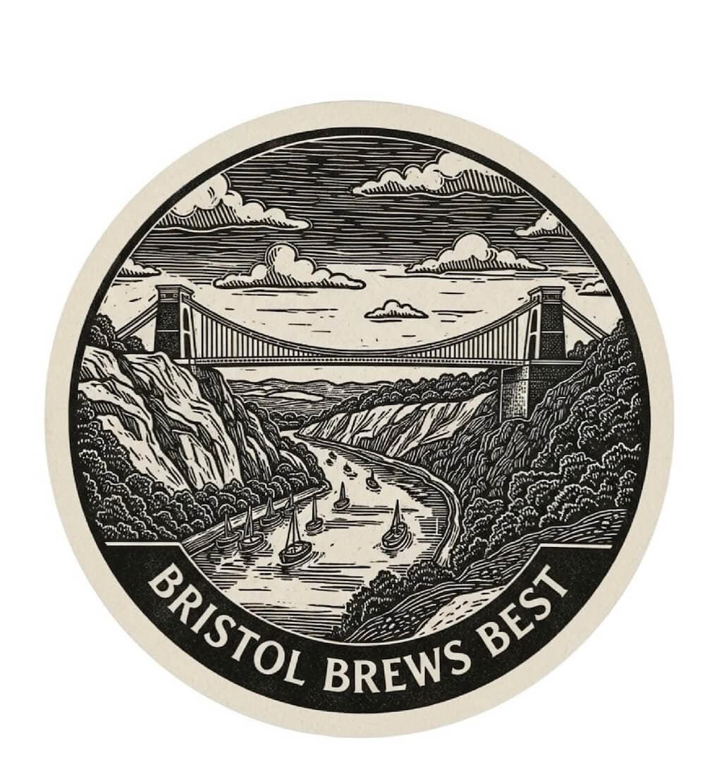 Bristol Greetings Card Clifton Suspension Bridge Bristol Brews Best Greeting Cards (Various Designs) homeware shops bristol gift shops bristol Bethan Lino Prints