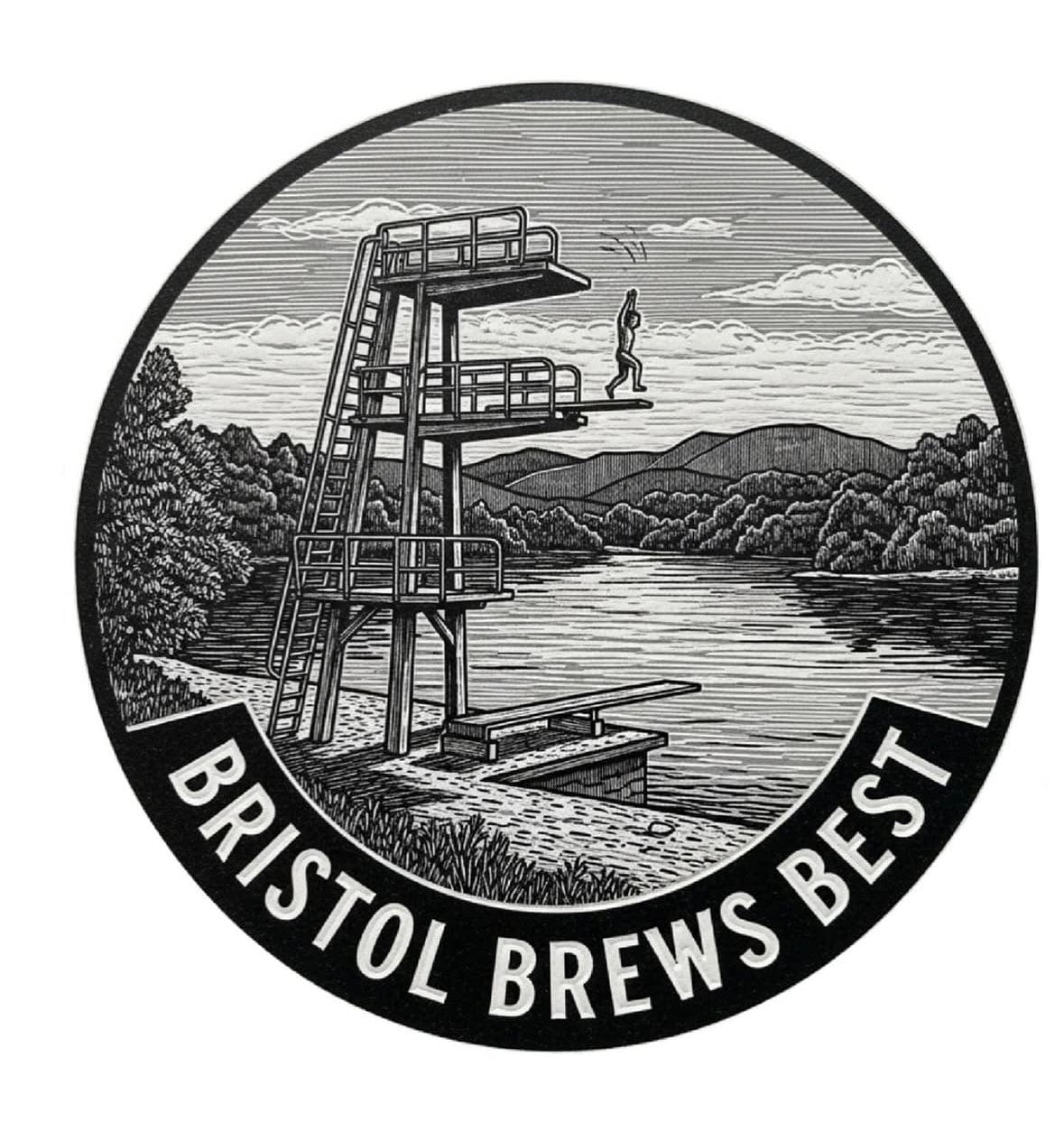 Bristol Greetings Card Henleaze Swimming Lake Bristol Brews Best Greeting Cards (Various Designs) homeware shops bristol gift shops bristol Bethan Lino Prints