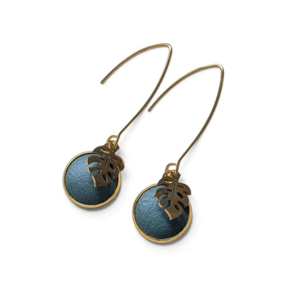 Monstera Earrings Monstera Leaf V Shape (Stainless Silver or Golden Stainless Silver) homeware shops bristol gift shops bristol Bex & Bolt