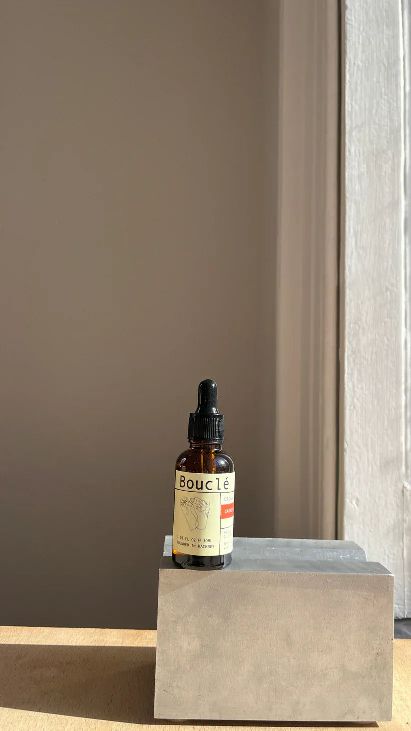 Organic Hair Oil Carrot seed & Mandarin Rind Hair Oil homeware shops bristol gift shops bristol Bouclé