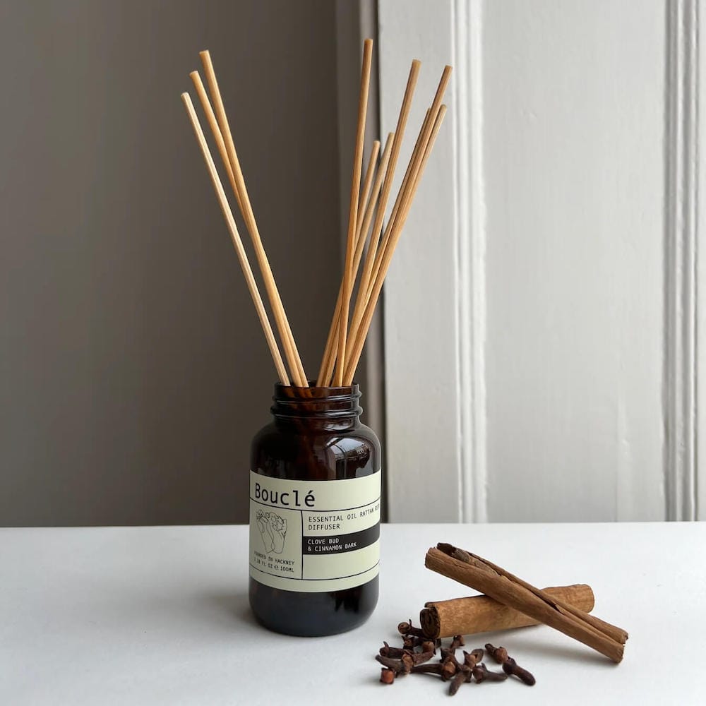 Reed Diffuser Essential Oil Rattan Reed Diffuser (Various Scents) homeware shops bristol gift shops bristol Bouclé