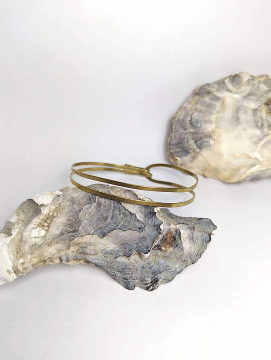 Brass Bangle DOUBLE Bangle homeware shops bristol gift shops bristol By Maraca