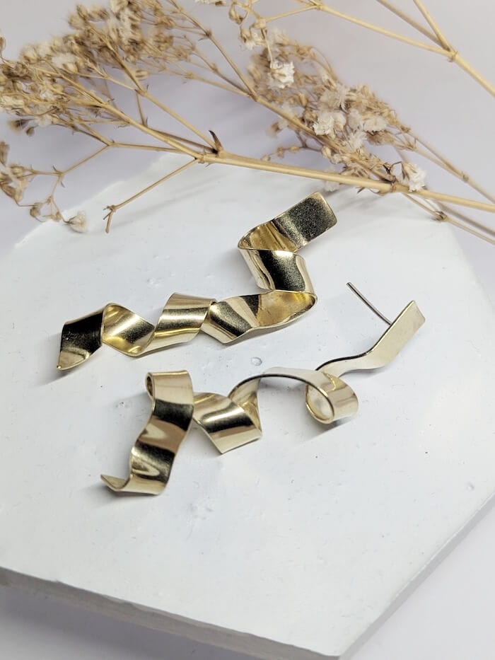 Handmade Earrings ANTIK Ribbon Earrings homeware shops bristol gift shops bristol By Maraca