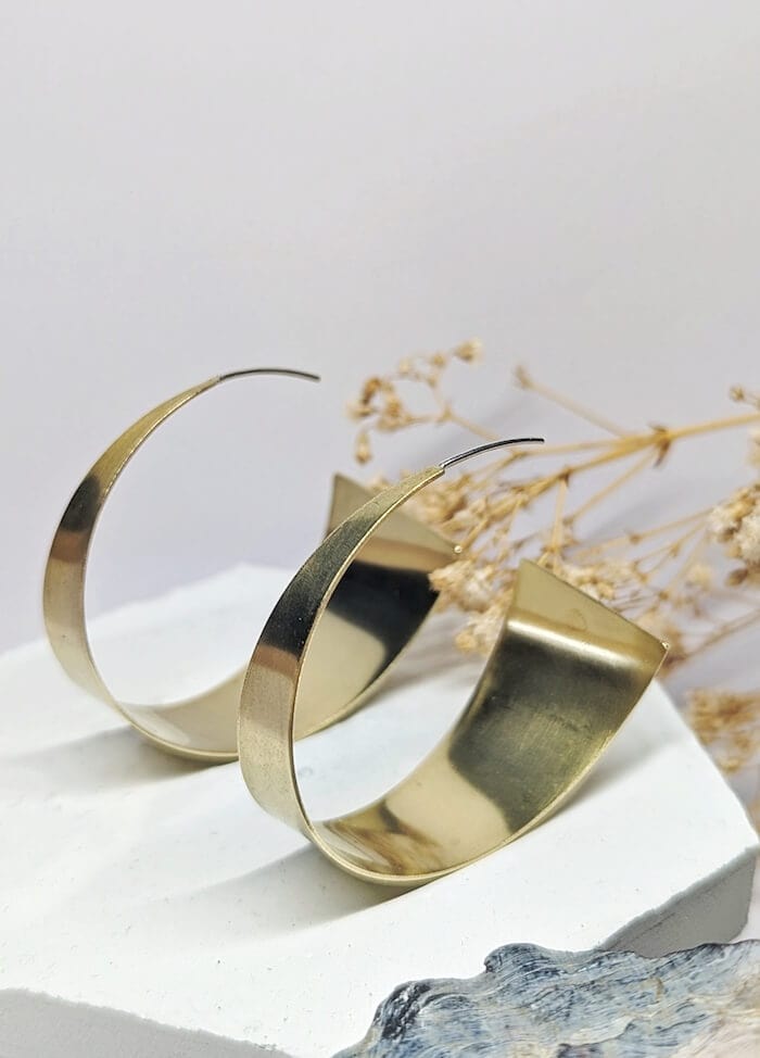 Handmade Earrings GEO Flared Hoops homeware shops bristol gift shops bristol By Maraca