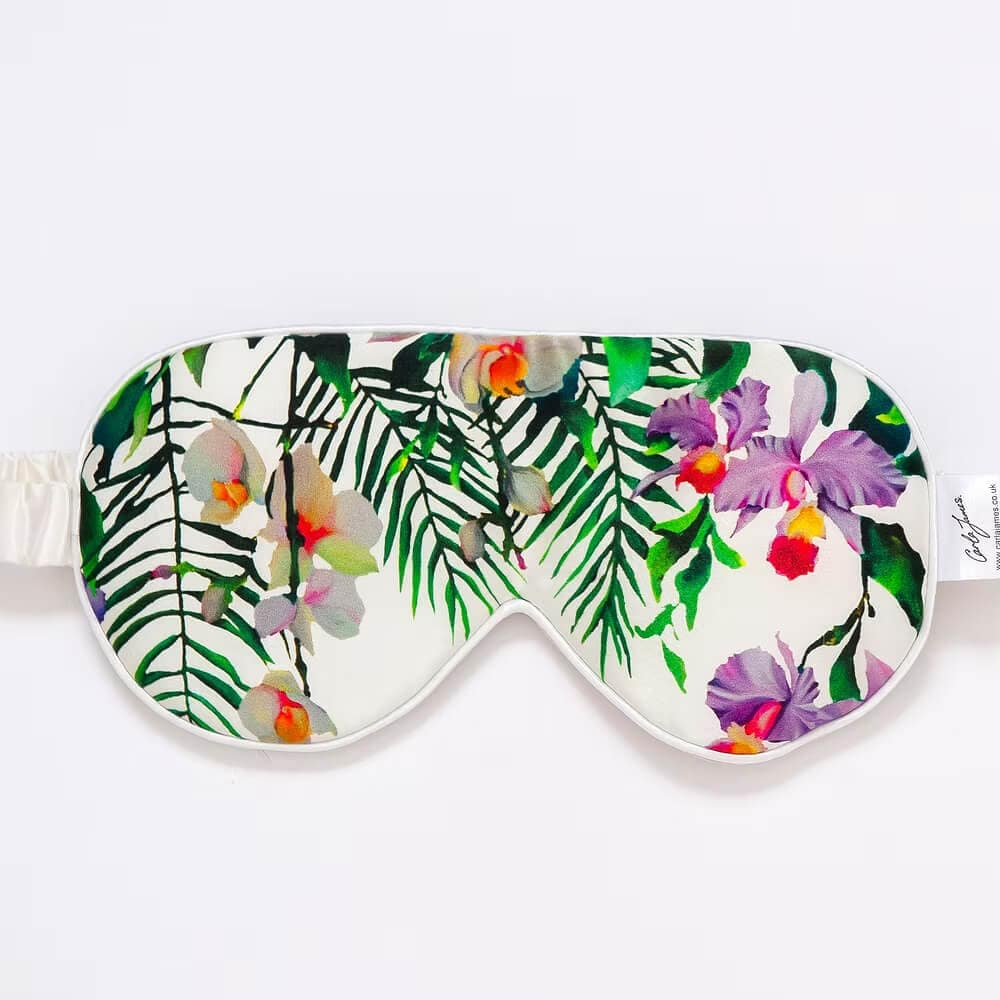 Silk Eye Mask White Silk Eye Mask (Various Designs) homeware shops bristol gift shops bristol Carla James