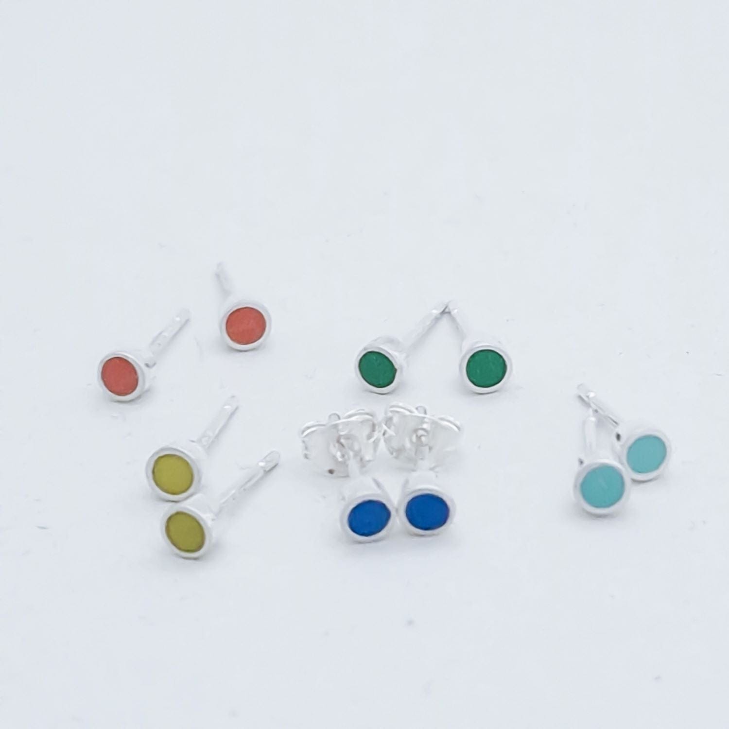Earrings Tiny Colour Dot Stud Earrings - Various Colours homeware shops bristol gift shops bristol Clare Lloyd