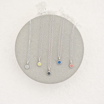 Jewellery Little Dot Pendant - Various Colours 16" Silver Chain homeware shops bristol gift shops bristol Clare Lloyd