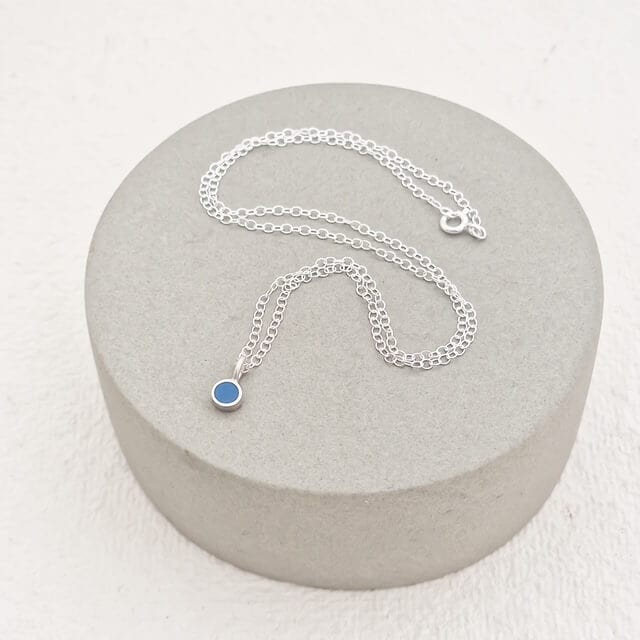 Jewellery Little Dot Pendant - Various Colours 16" Silver Chain homeware shops bristol gift shops bristol Clare Lloyd