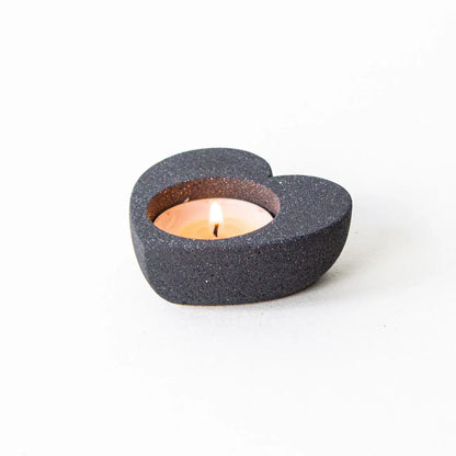 Charcoal Heart Tealight Holder - Various Colours homeware shops bristol gift shops bristol Desire North Design