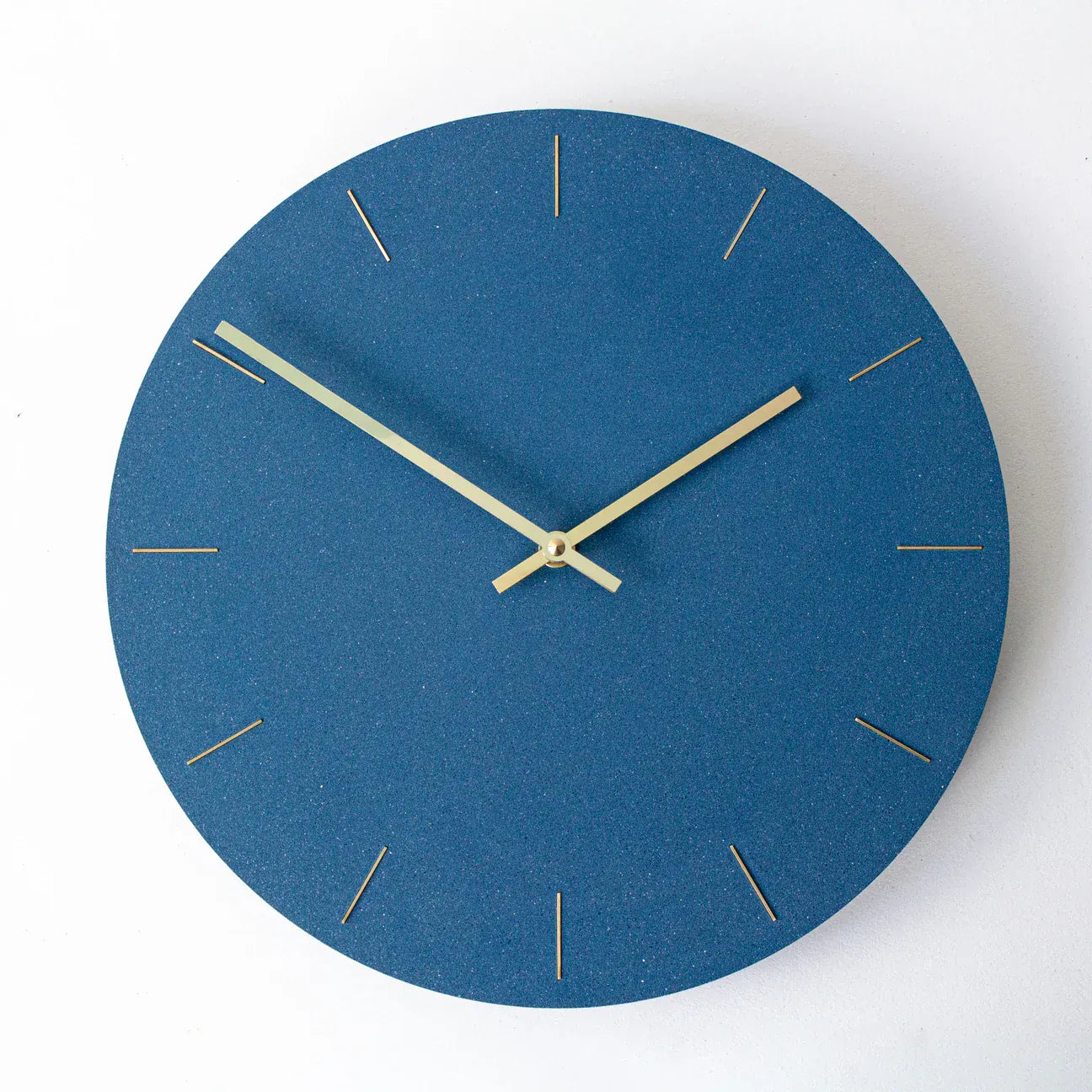 Navy Hand-cast Wall Clock  (various colours) homeware shops bristol gift shops bristol Desire North Design