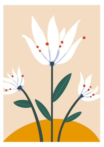 Flower Greetings Card Casablanca Lily Greetings Card homeware shops bristol gift shops bristol Do It Later Illustration
