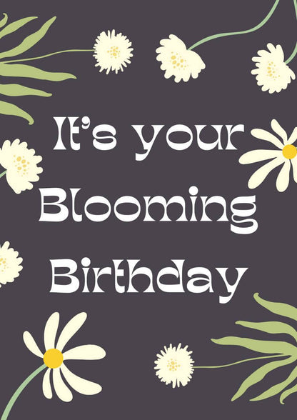 Greetings Card Its Your Blooming Birthday - Greetings Card homeware shops bristol gift shops bristol Do It Later Illustration